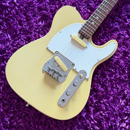 Early 1970s Kingston Telecaster Style Electric Guitar Vintage White (MIJ Kawai)
