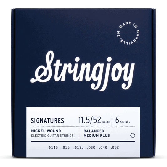 Stringjoy Signatures | Balanced Medium Plus Gauge (11.5-52) Nickel Wound Electric Guitar Strings