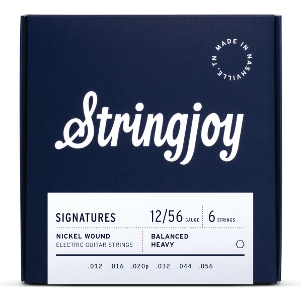 Stringjoy Signatures | Balanced Heavy Gauge (12-56) Nickel Wound Electric Guitar Strings