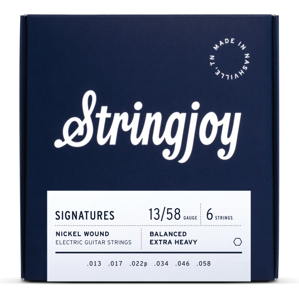 Stringjoy Signatures | Balanced Extra Heavy Gauge (13-58) Nickel Wound Electric Guitar Strings