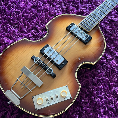 1976 Greco VB-450 Violin Bass Hollowbody Beatle Bass (MIJ) (w/ OHSC)