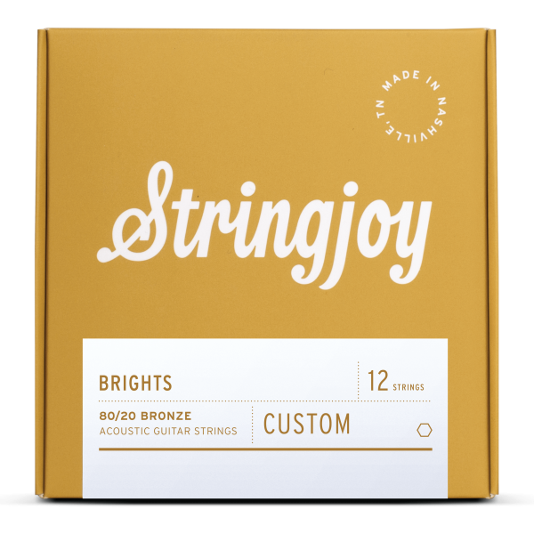 Stringjoy Brights | Custom 12 String 80/20 Bronze Acoustic Guitar Strings