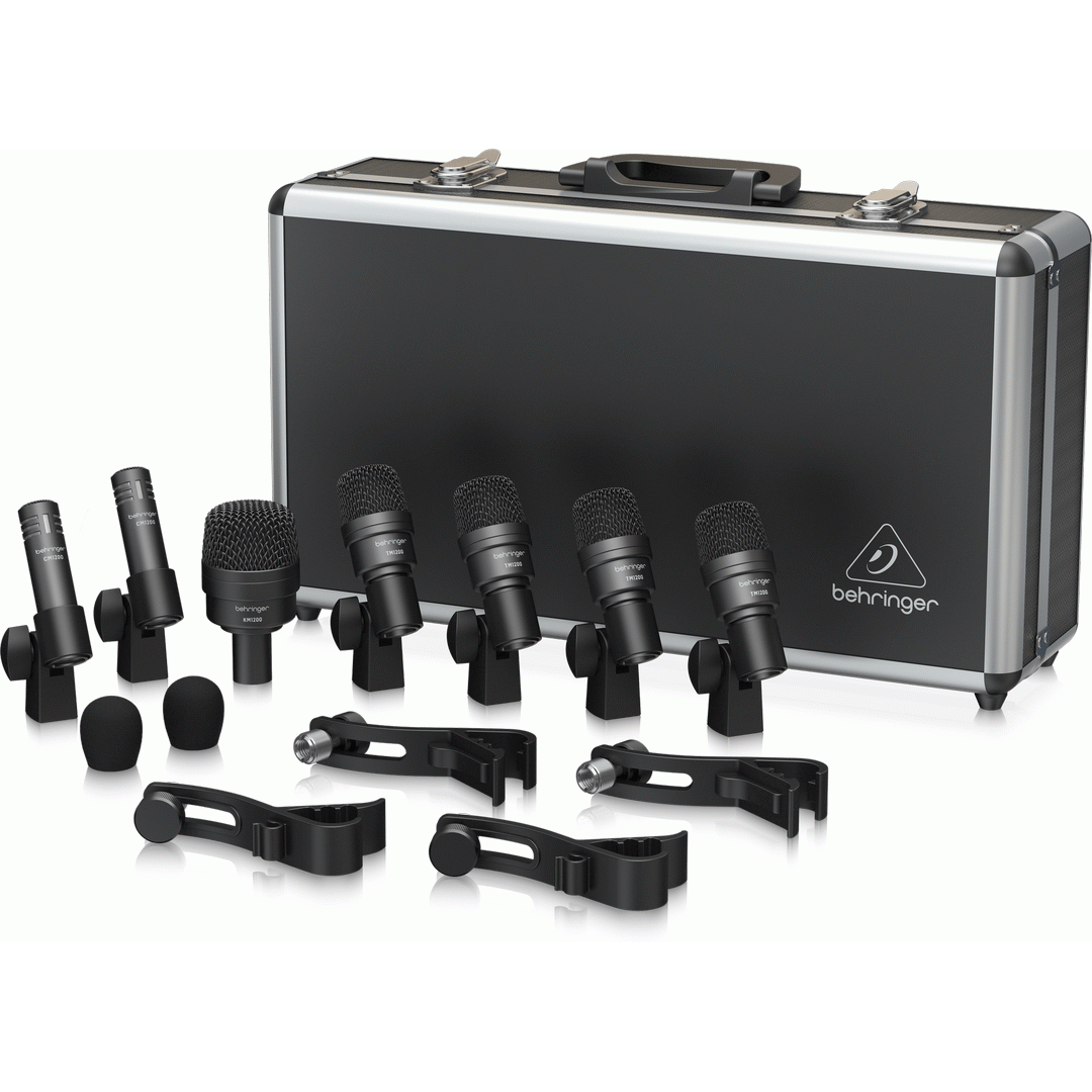 Behringer BC1200 7 Piece Drum Microphone Set In Case