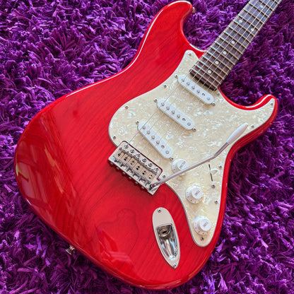 2012 Fender Stratocaster ST-62ASH Transparent Red (Matching Headstock) (MIJ)