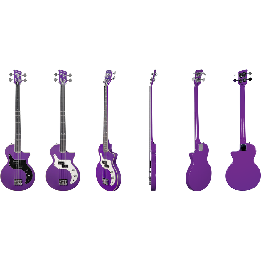 Orange Glenn Hughes O Bass In Purple With Gig Bag