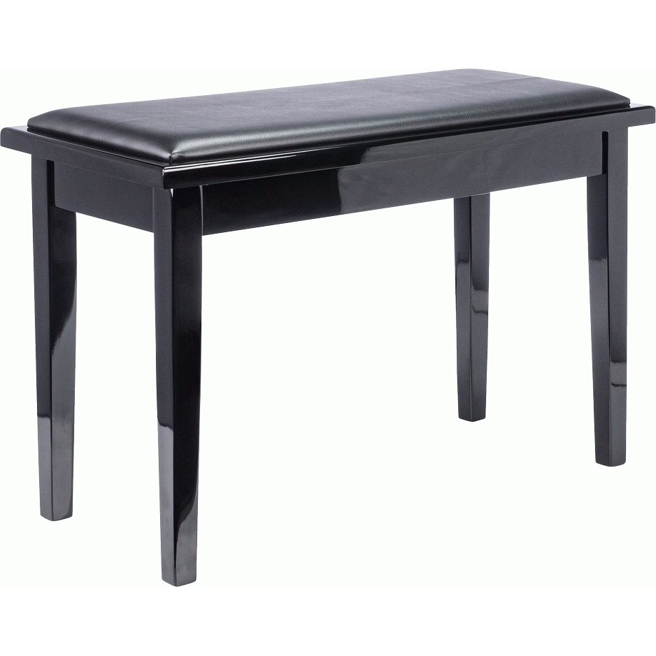 Beale BPB110BK Basic Duet Piano Bench with Storage in Black