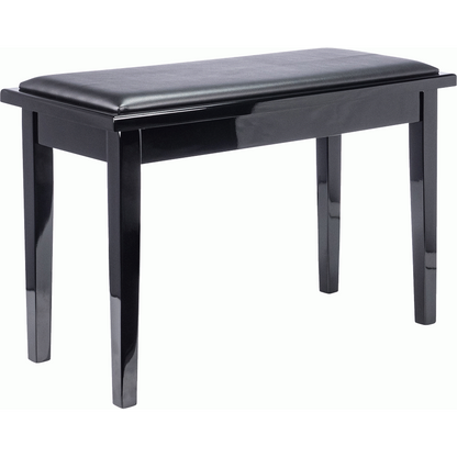 Beale BPB110BK Basic Duet Piano Bench with Storage in Black