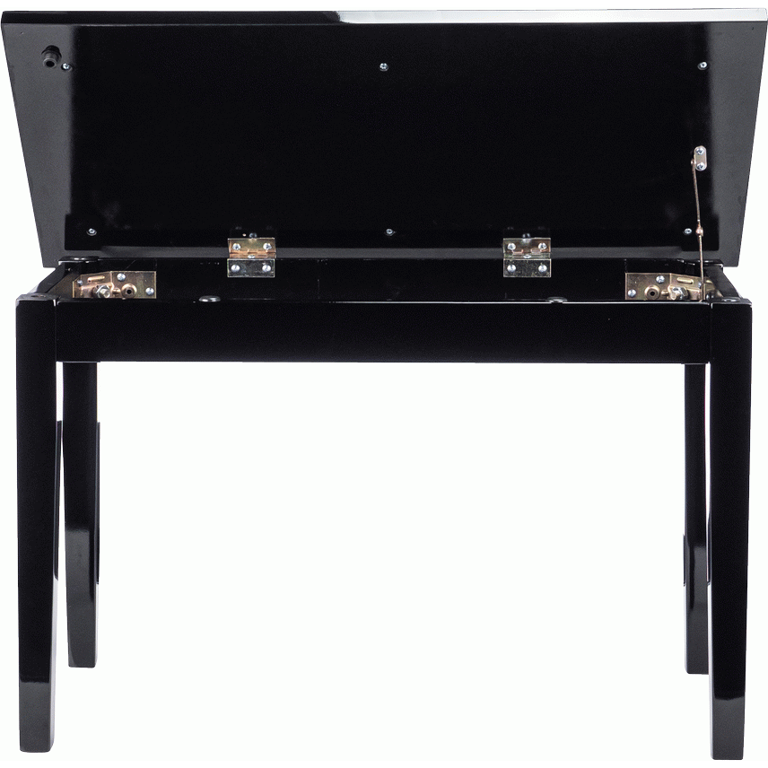 Beale BPB110BK Basic Duet Piano Bench with Storage in Black