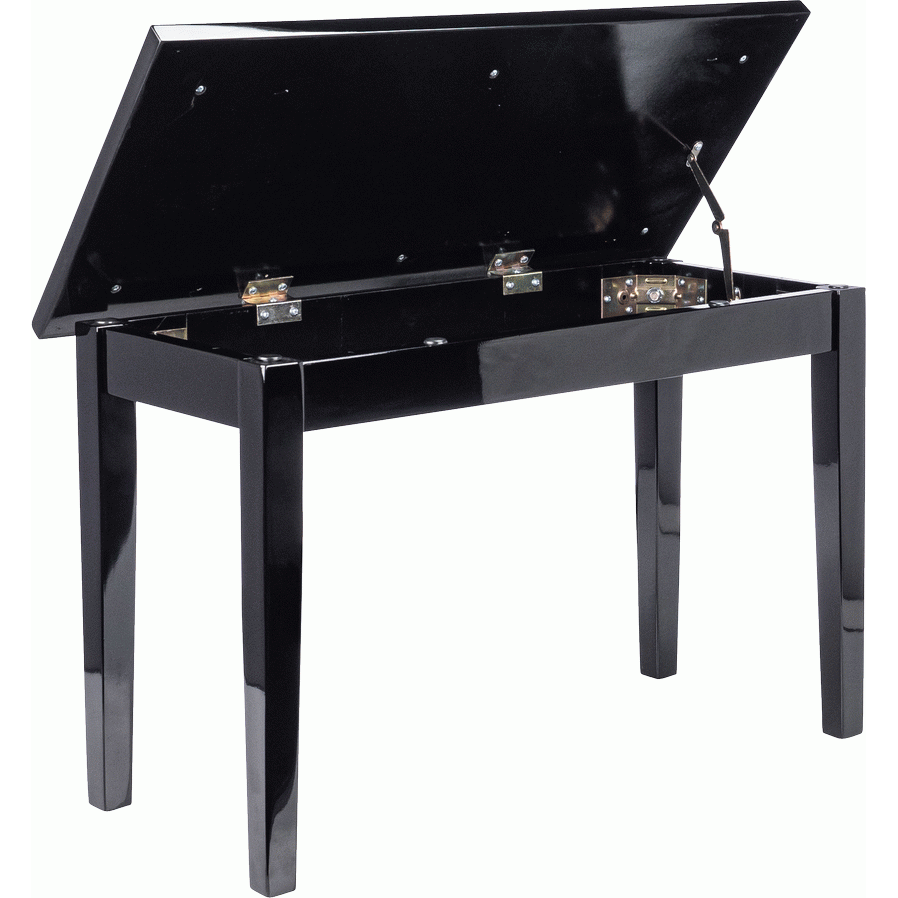 Beale BPB110BK Basic Duet Piano Bench with Storage in Black