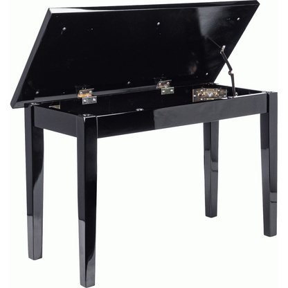 Beale BPB110BK Basic Duet Piano Bench with Storage in Black