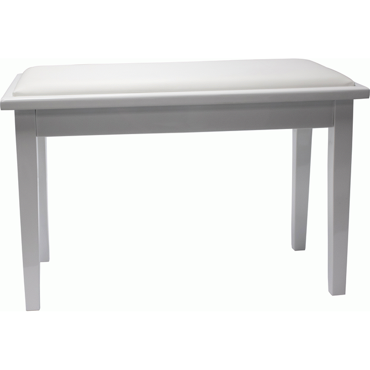 Beale BPB110WH Basic Duet Piano Bench with Storage in White