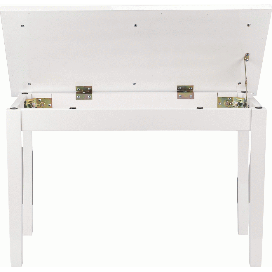 Beale BPB110WH Basic Duet Piano Bench with Storage in White