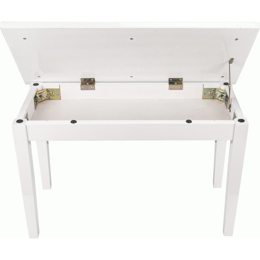 Beale BPB110WH Basic Duet Piano Bench with Storage in White