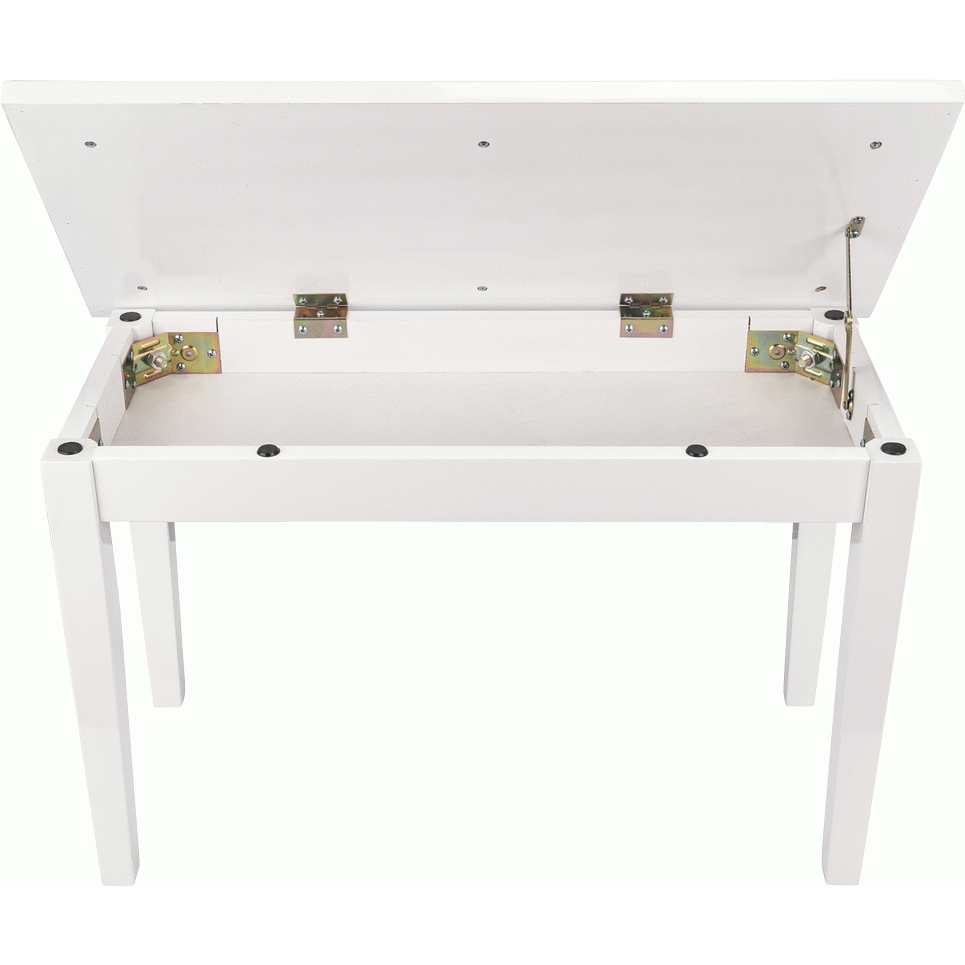 Beale BPB110WH Basic Duet Piano Bench with Storage in White