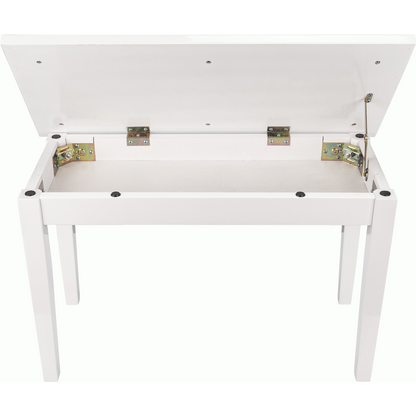 Beale BPB110WH Basic Duet Piano Bench with Storage in White