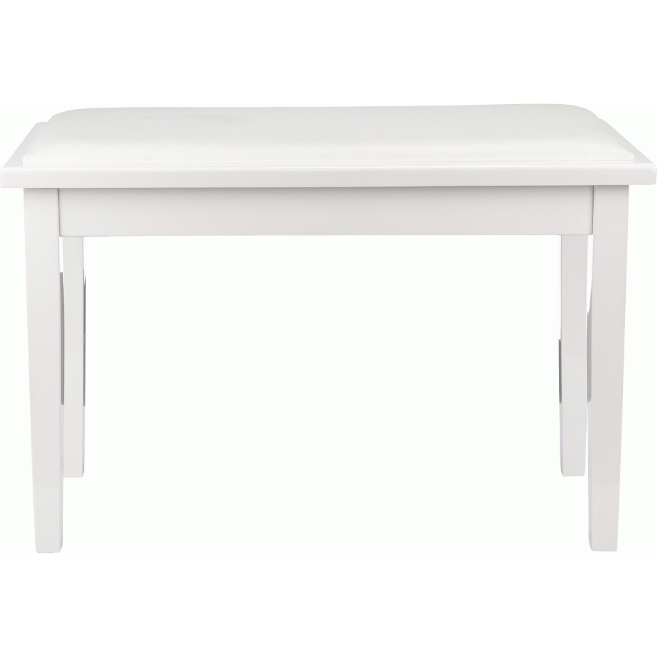 Beale BPB110WH Basic Duet Piano Bench with Storage in White