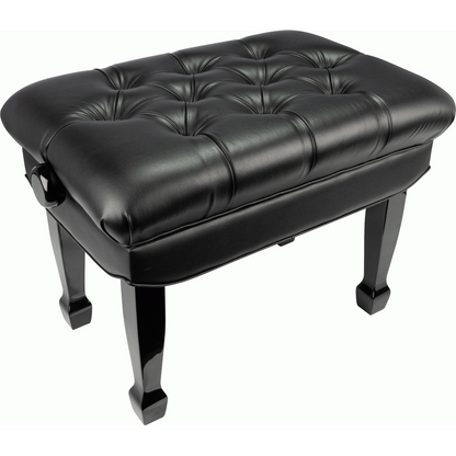 Beale BPB330BK Deluxe Grand Piano Bench in Black