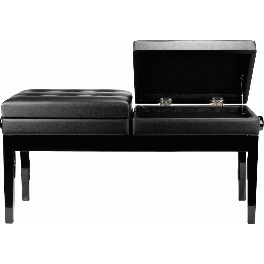 Beale BPB990BK Dual Piano Bench Dual Adjustable Duet in Black