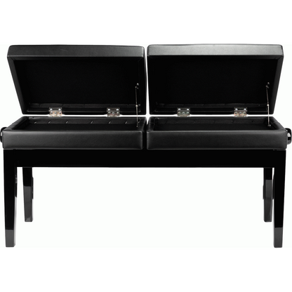 Beale BPB990BK Dual Piano Bench Dual Adjustable Duet in Black