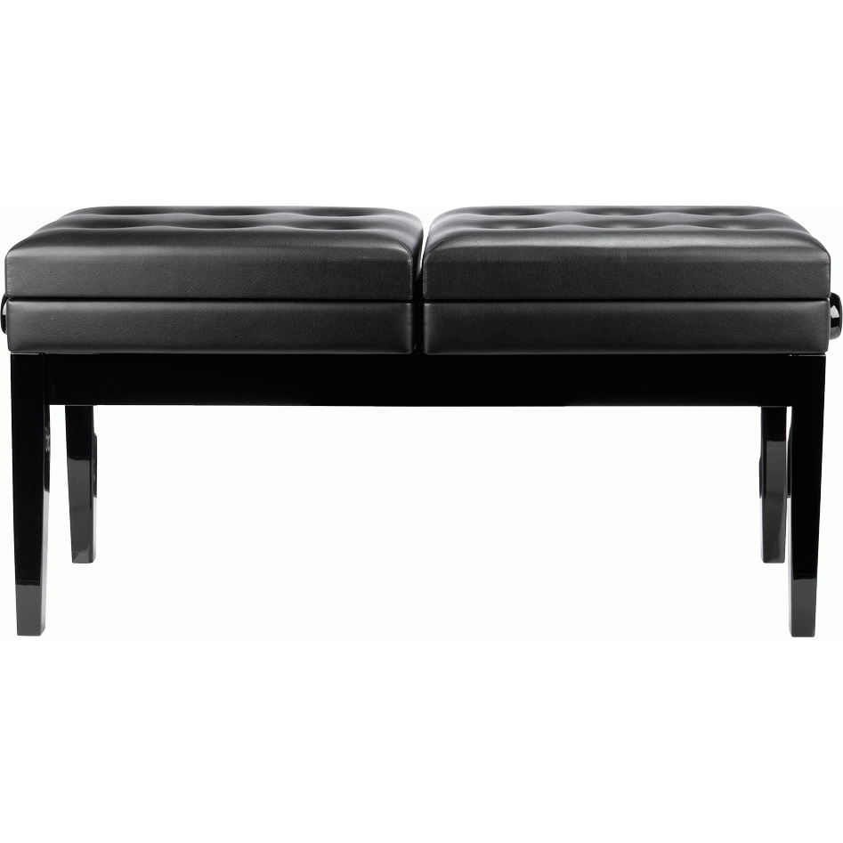 Beale BPB990BK Dual Piano Bench Dual Adjustable Duet in Black