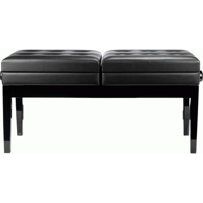 Beale BPB990BK Dual Piano Bench Dual Adjustable Duet in Black