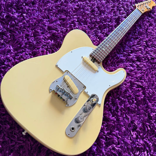 Early 1970s Kingston Telecaster Style Electric Guitar Vintage White (MIJ Kawai)