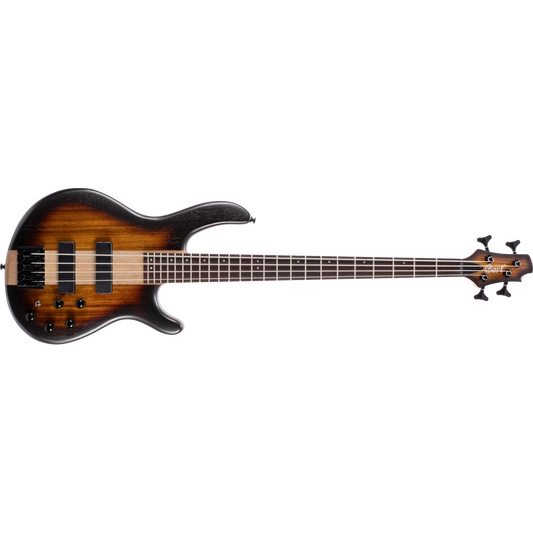 Cort C4 Plus ZBMH OTAB Open Pore Tobacco Burst 4 String Bass