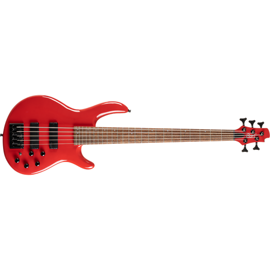 Cort C5 Deluxe CRD Candy Red 5 String Bass