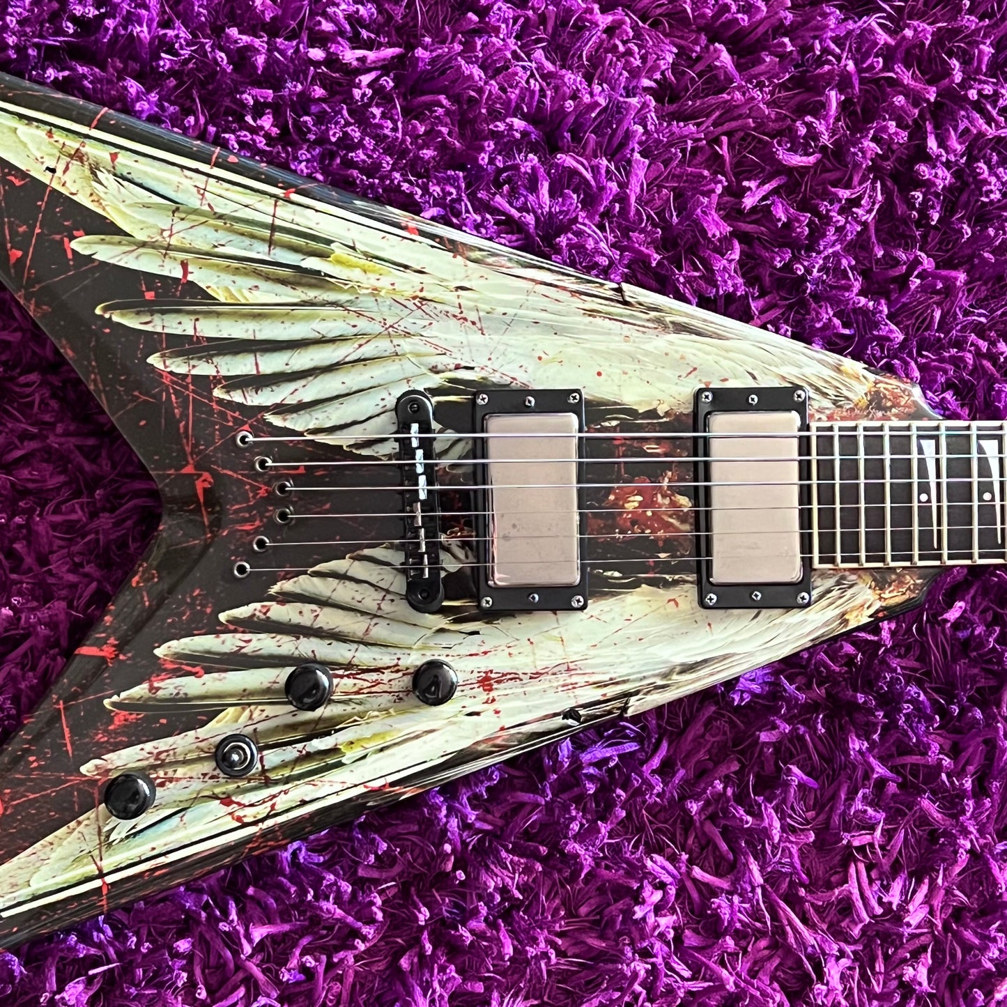 Late 2010s Dean VMNT Dave Mustaine "Angel of Deth" Flying V (w/ OHSC) (Made in Korea)