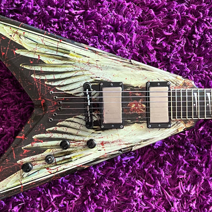 Late 2010s Dean VMNT Dave Mustaine "Angel of Deth" Flying V (w/ OHSC) (Made in Korea)