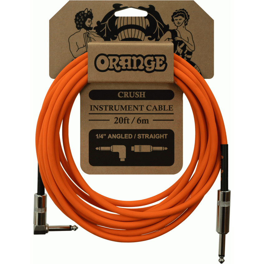 Orange CA037 Crush 20 Ft Guitar Cable Angled Jack