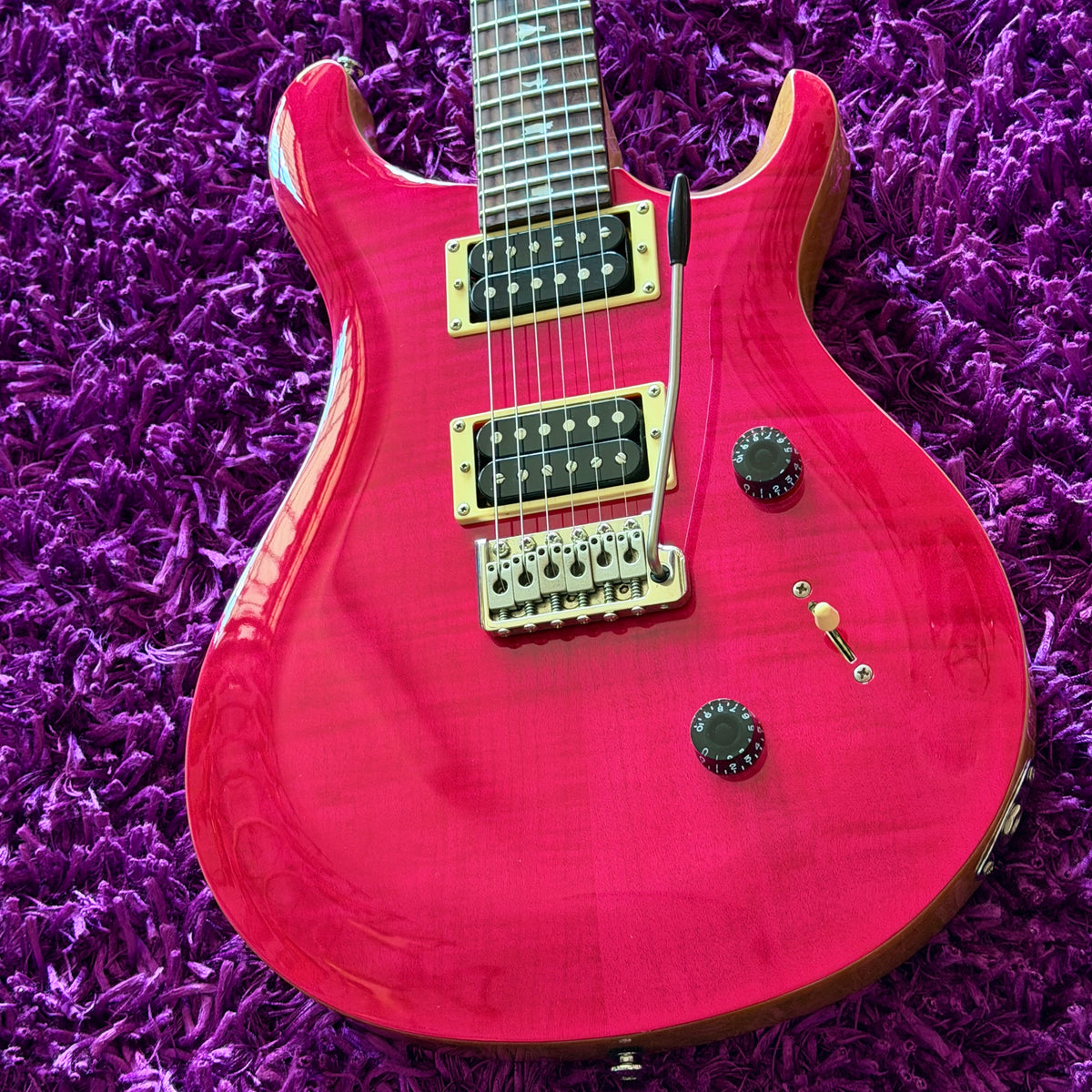 2022 PRS SE Custom 24 Bonnie Pink Double Cutaway Electric Guitar