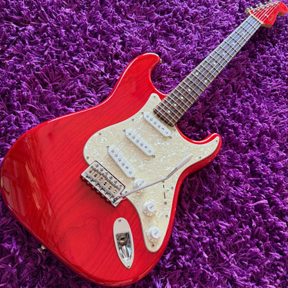2012 Fender Stratocaster ST-62ASH Transparent Red (Matching Headstock) (MIJ)