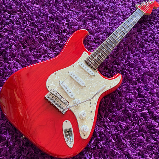 2012 Fender Stratocaster ST-62ASH Transparent Red (Matching Headstock) (MIJ)