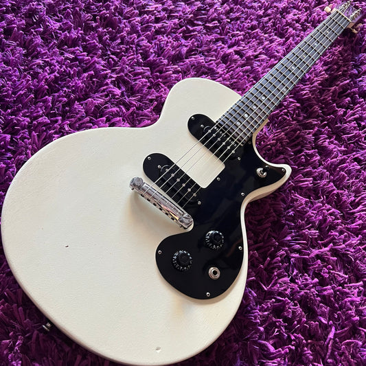 2007 Gibson Melody Maker Double 1959 Vintage Reissue Electric Guitar White (w/ HSC)