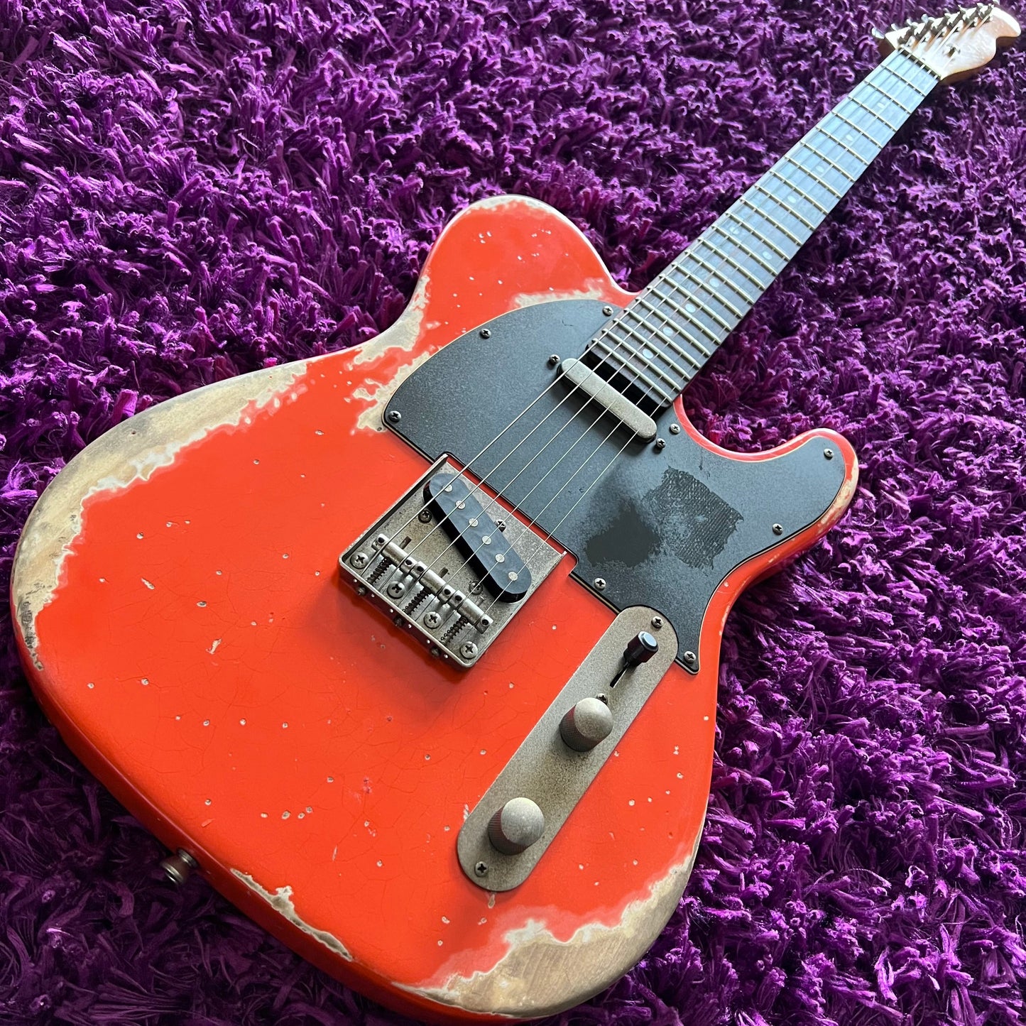 Relic'd Fender Style Telecaster Fiesta Red (Unknown Manufacturer)