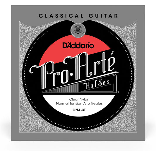 D'Addario CNA-3T Pro-Arte Clear Nylon Classical Guitar Half Set, Alto Tension