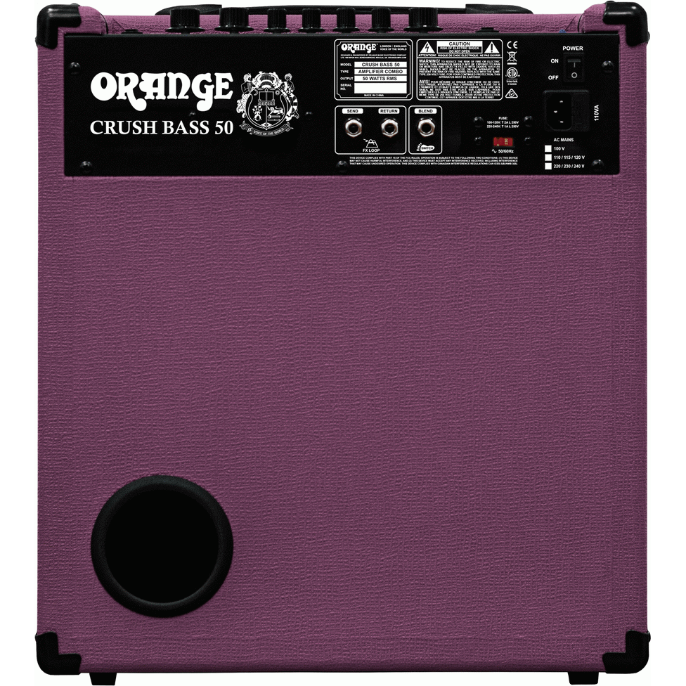 Orange Crush Bass 50 Glenn Hughes L.E. Purple