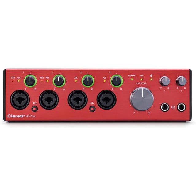 Focusrite Clarett+ 4Pre 4 Channel Mic Pre with AD/DA Conversion