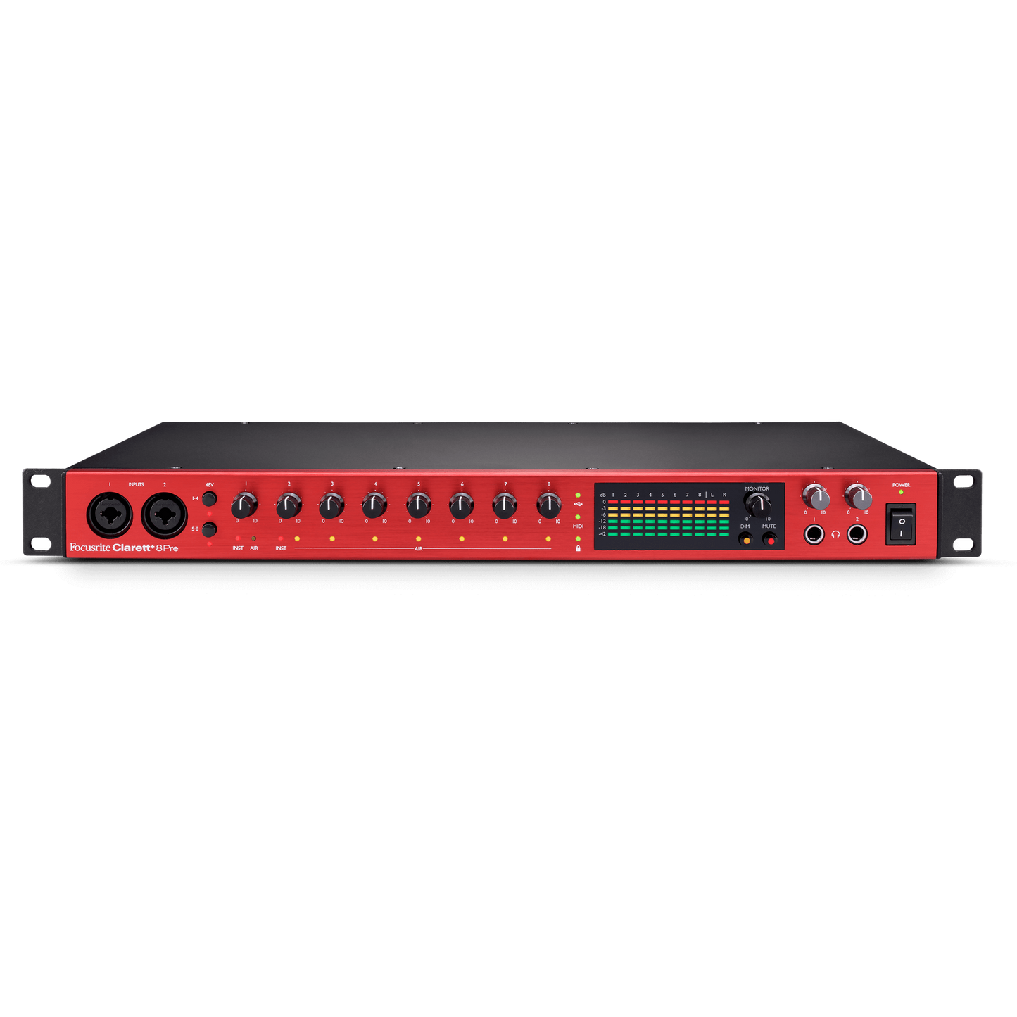 Focusrite Clarett+ 8Pre 8 Channel Mic Pre with AD/DA Conversion