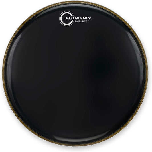 Aquarian Classic Clear – Resonant Drumhead – Gloss Black – 18″ (CC18BK)