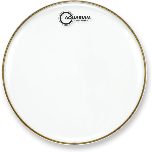Aquarian Classic Clear – Resonant/Batter Drumhead – Clear (Multipack) – 10″, 12″, 16″ (CC-C)