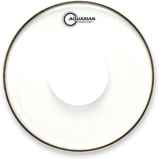 Aquarian Classic Clear – Resonant/Batter Bass Drumhead – Clear (with Power Dot) – 20″ (CCPD20B)