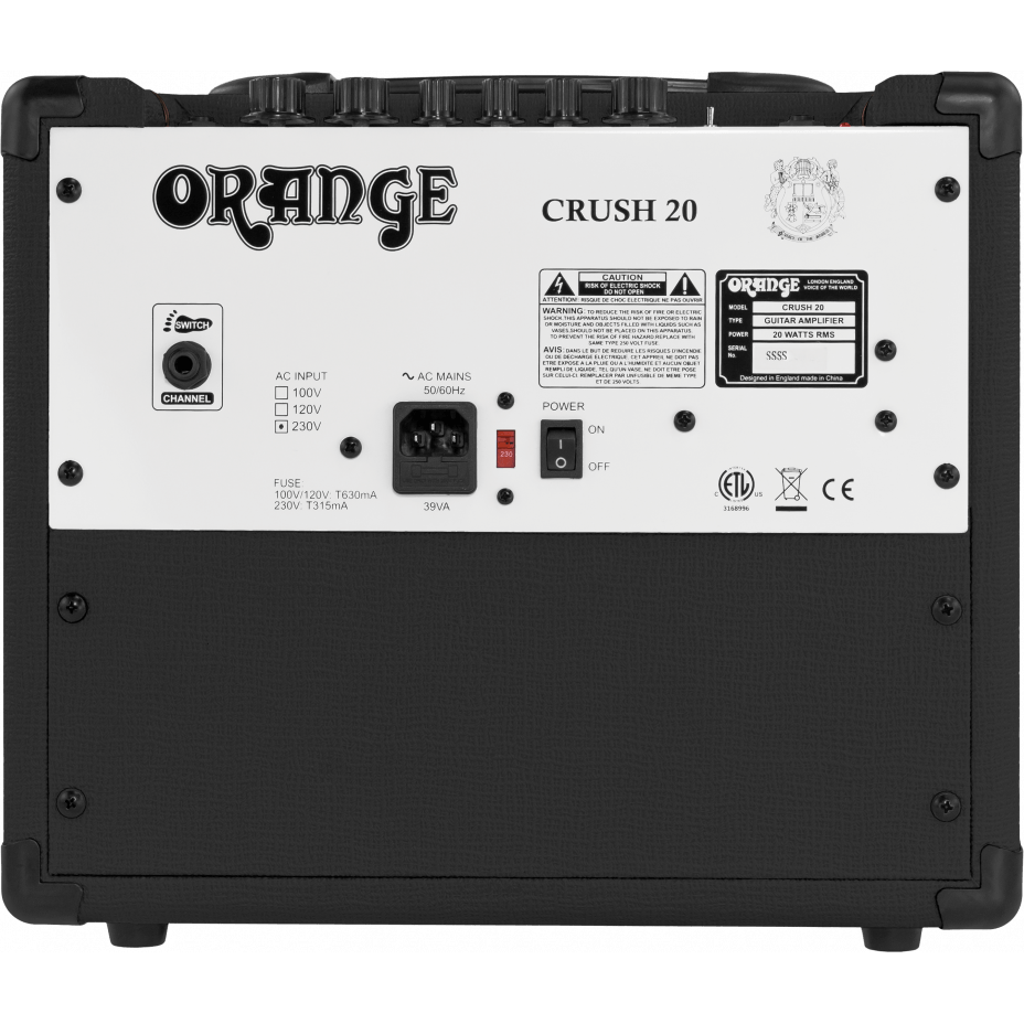 Orange Crush 20 BK Black Combo Amplifier