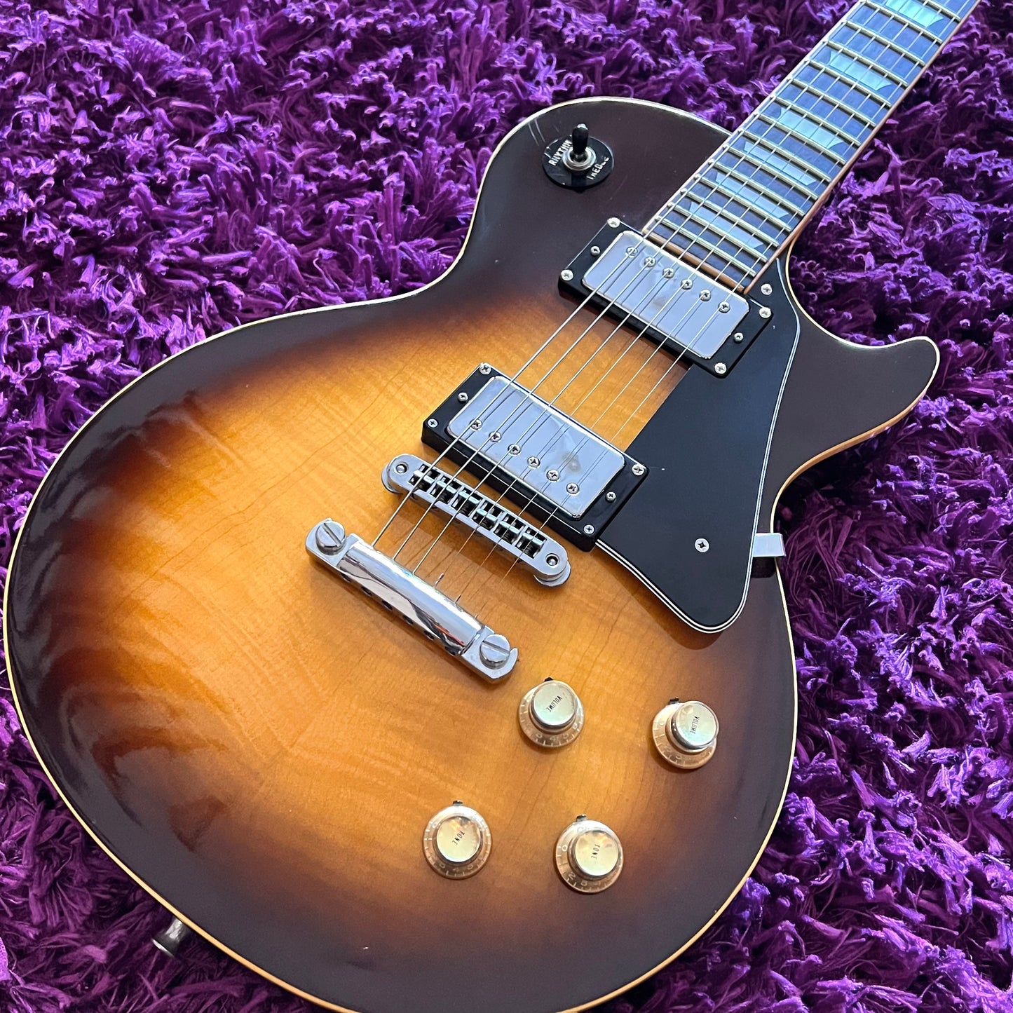 1977 Greco EG-500 Les Paul Standard Flame Maple Top Tobacco Sunburst (w/ HSC) (MIJ Fujigen)