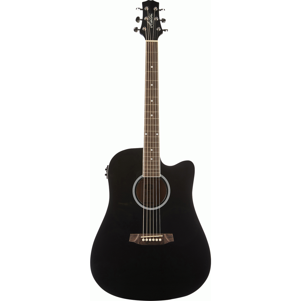 Ashton D20CEQ BK Dreadnought Cutaway Acoustic Guitar with EQ