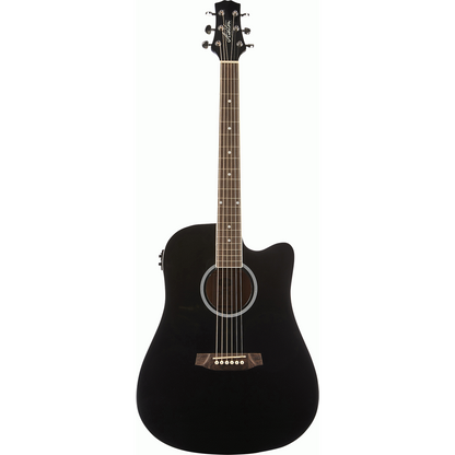 Ashton D20CEQ BK Dreadnought Cutaway Acoustic Guitar with EQ