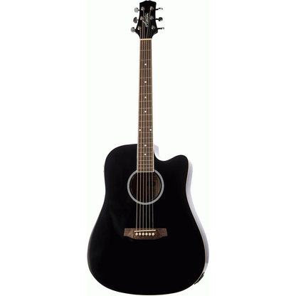 Ashton D20CEQ BK Dreadnought Cutaway Acoustic Guitar with EQ