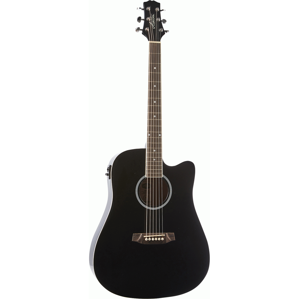 Ashton D20CEQ BK Dreadnought Cutaway Acoustic Guitar with EQ