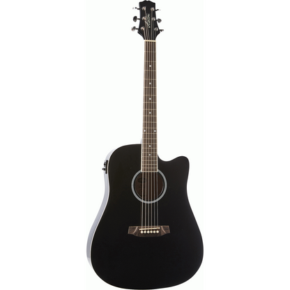 Ashton D20CEQ BK Dreadnought Cutaway Acoustic Guitar with EQ